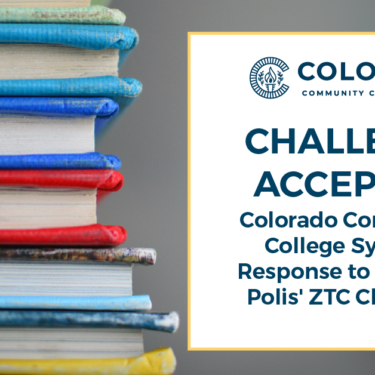 Challenge Accepted: Colorado Community College System’s Response to Governor Polis' ZTC Challenge