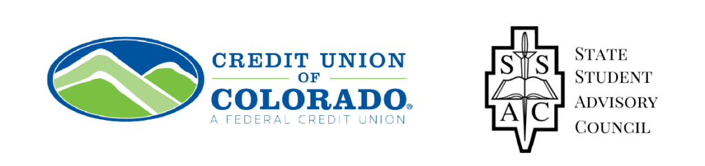 Credit Union of Colorado and State Student Advisory Council Logos
