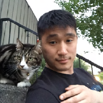 Photo of Andrew Kwon with his cat