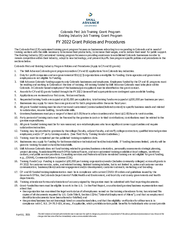 FY22 SA CF_EI Pol_Proc – External v 4-20-21 PDF